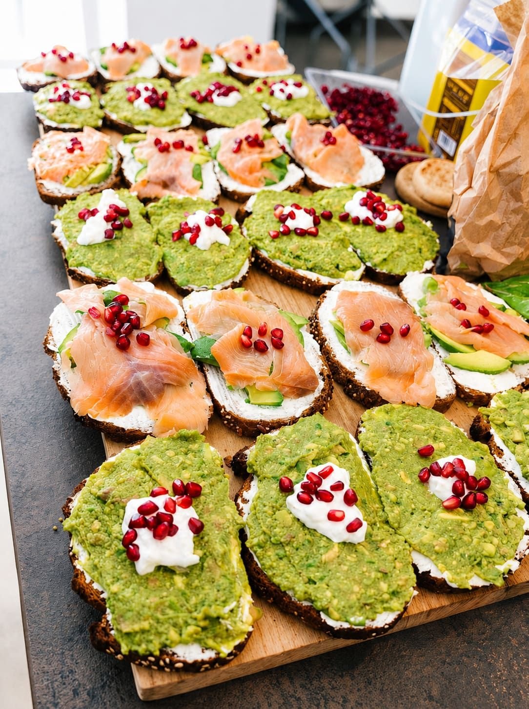 Tartines saumon fumé et avocat
